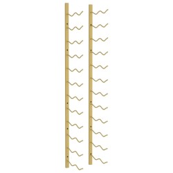 vidaXL Botellero de pared para 24 botellas hierro dorado