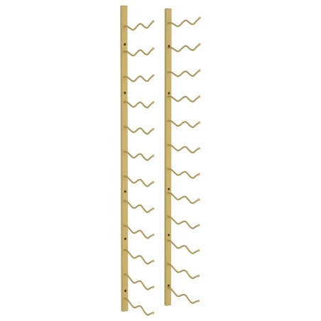 vidaXL Botellero de pared para 24 botellas hierro dorado