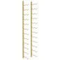 vidaXL Botellero de pared para 24 botellas hierro dorado vidaXL Botellero de pared para 24 botellas hierro dorado