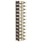 vidaXL Botellero de pared para 24 botellas hierro dorado vidaXL Botellero de pared para 24 botellas hierro dorado