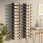 vidaXL Botellero de pared para 24 botellas 2 unidades hierro dorado vidaXL Botellero de pared para 24 botellas 2 unidades hierro dorado