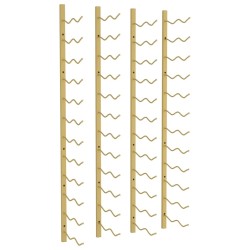 vidaXL Botellero de pared para 24 botellas 2 unidades hierro dorado