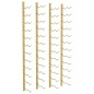 vidaXL Botellero de pared para 24 botellas 2 unidades hierro dorado vidaXL Botellero de pared para 24 botellas 2 unidades hierro dorado