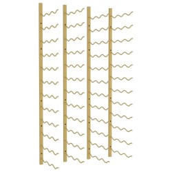 vidaXL Botellero de pared para 36 botellas 2 unidades hierro dorado