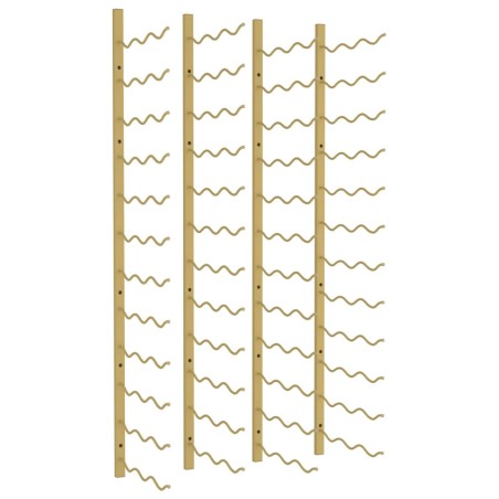 vidaXL Botellero de pared para 36 botellas 2 unidades hierro dorado