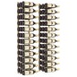 vidaXL Botellero de pared para 36 botellas 2 unidades hierro dorado