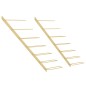 vidaXL Botellero de pared para 7 botellas 2 unidades metal dorado vidaXL Botellero de pared para 7 botellas 2 unidades metal dorado