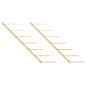vidaXL Botellero de pared para 7 botellas 2 unidades metal dorado vidaXL Botellero de pared para 7 botellas 2 unidades metal dorado