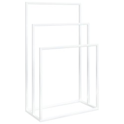 vidaXL Toallero de pie de hierro blanco 48x24x79 cm