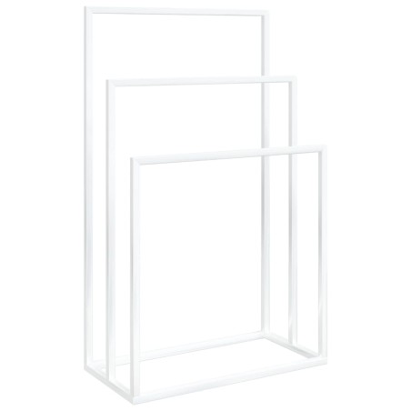 vidaXL Toallero de pie de hierro blanco 48x24x79 cm