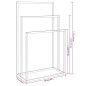 vidaXL Toallero de pie de hierro blanco 48x24x79 cm vidaXL Toallero de pie de hierro blanco 48x24x79 cm