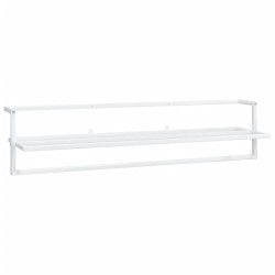 vidaXL Toallero de hierro blanco 95x25x22 cm