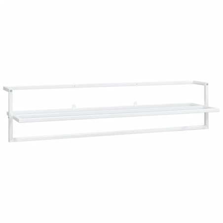 vidaXL Toallero de hierro blanco 95x25x22 cm