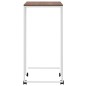 vidaXL Mesa auxiliar ruedas contrachapado blanco marrón 40x30x63,5 cm
