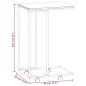 vidaXL Mesa auxiliar ruedas contrachapado blanco marrón 40x30x63,5 cm