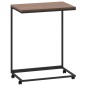 vidaXL Mesa auxiliar con ruedas de contrachapado negro 55x35x70 cm vidaXL Mesa auxiliar con ruedas de contrachapado negro 55x35x70 cm
