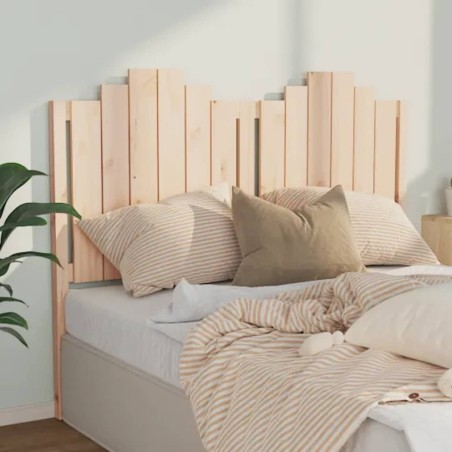 vidaXL Cabecero de cama madera maciza de pino 141x4x110 cm