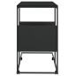 vidaXL Mesa auxiliar con ruedas contrachapado negro 55x36x63,5 cm vidaXL Mesa auxiliar con ruedas contrachapado negro 55x36x63,5 cm