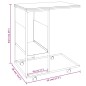 vidaXL Mesa auxiliar con ruedas contrachapado negro 55x36x63,5 cm vidaXL Mesa auxiliar con ruedas contrachapado negro 55x36x63,5 cm