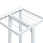 vidaXL Soporte para flores 4 alturas y ruedas hierro blanco 44x23x80cm vidaXL Soporte para flores 4 alturas y ruedas hierro blanco 44x23x80cm