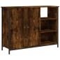 vidaXL Aparador de madera de ingeniería roble ahumado 100x33x75 cm vidaXL Aparador de madera de ingeniería roble ahumado 100x33x75 cm