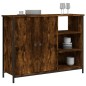 vidaXL Aparador de madera de ingeniería roble ahumado 100x33x75 cm vidaXL Aparador de madera de ingeniería roble ahumado 100x33x75 cm