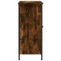vidaXL Aparador de madera de ingeniería roble ahumado 100x33x75 cm vidaXL Aparador de madera de ingeniería roble ahumado 100x33x75 cm