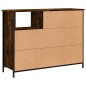 vidaXL Aparador de madera de ingeniería roble ahumado 100x33x75 cm vidaXL Aparador de madera de ingeniería roble ahumado 100x33x75 cm