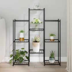 vidaXL Soporte para flores de hierro negro 83x25x100 cm