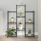 vidaXL Soporte para flores de hierro negro 83x25x100 cm vidaXL Soporte para flores de hierro negro 83x25x100 cm