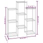 vidaXL Soporte para flores de hierro negro 83x25x100 cm vidaXL Soporte para flores de hierro negro 83x25x100 cm
