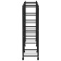 vidaXL Soporte para flores con ruedas hierro negro 83x25x83,5 cm vidaXL Soporte para flores con ruedas hierro negro 83x25x83,5 cm
