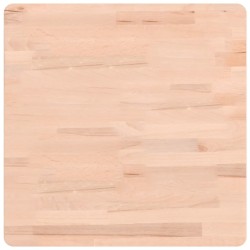 vidaXL Tablero de mesa cuadrado de madera maciza de haya 50x50x1,5 cm
