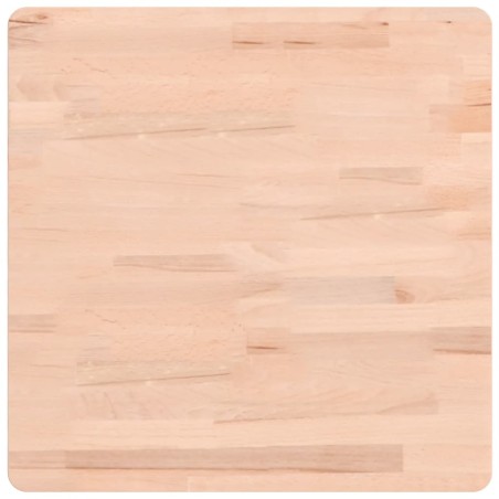 vidaXL Tablero de mesa cuadrado de madera maciza de haya 50x50x1,5 cm