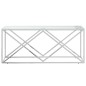 vidaXL Mesa de centro acero inoxidable y vidrio 110x45x45 cm vidaXL Mesa de centro acero inoxidable y vidrio 110x45x45 cm