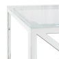 vidaXL Mesa de centro acero inoxidable y vidrio 110x45x45 cm vidaXL Mesa de centro acero inoxidable y vidrio 110x45x45 cm