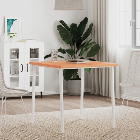 vidaXL Tablero de mesa cuadrado de madera maciza de haya 70x70x2,5 cm