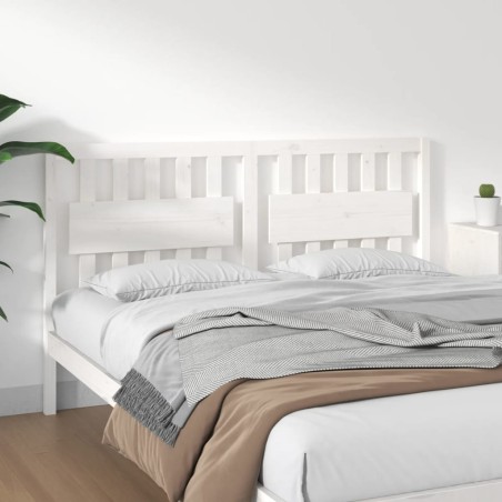 vidaXL Cabecero de cama madera maciza de pino blanco 155,5x4x100 cm
