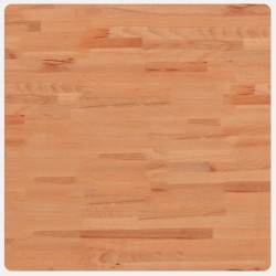 vidaXL Tablero de mesa cuadrado de madera maciza de haya 70x70x2,5 cm