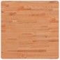 vidaXL Tablero de mesa cuadrado de madera maciza de haya 70x70x2,5 cm