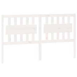 vidaXL Cabecero de cama madera maciza de pino blanco 155,5x4x100 cm