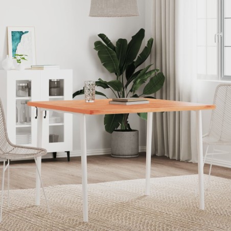 vidaXL Tablero de mesa cuadrado de madera maciza de haya 90x90x2,5 cm