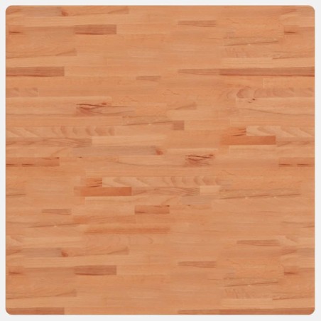 vidaXL Tablero de mesa cuadrado de madera maciza de haya 90x90x2,5 cm