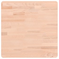 vidaXL Tablero de mesa cuadrado de madera maciza de haya 50x50x4 cm