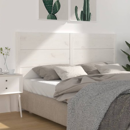vidaXL Cabecero madera maciza de pino blanco 141x4x100 cm