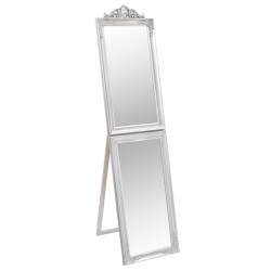 vidaXL Espejo de pie plateado 45x180 cm