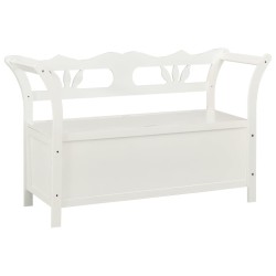 vidaXL Banco madera maciza abeto blanco 107x45x75,5 cm