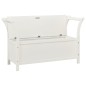 vidaXL Banco madera maciza abeto blanco 107x45x75,5 cm vidaXL Banco madera maciza abeto blanco 107x45x75,5 cm