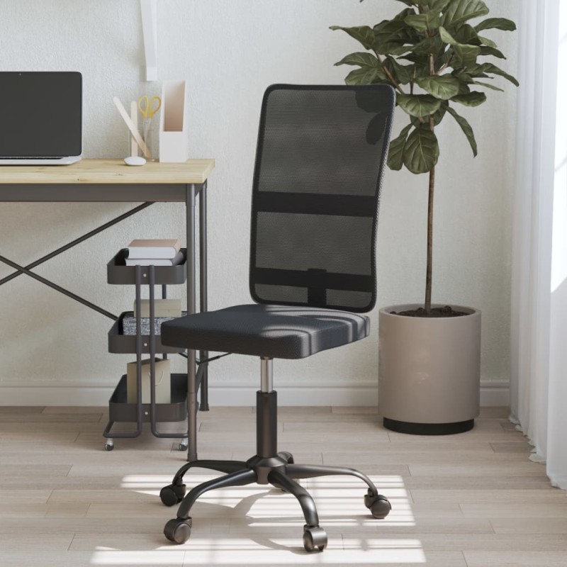 vidaXL Silla de oficina tela de malla negra vidaXL Silla de oficina tela de malla negra
