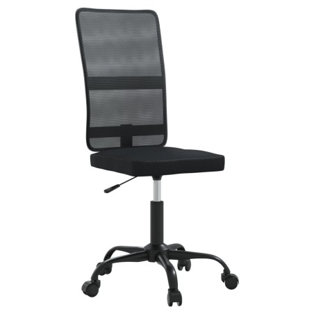 vidaXL Silla de oficina tela de malla negra